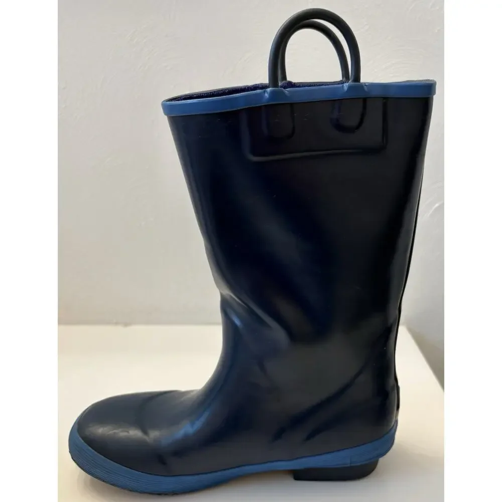 L.L.Bean Kids' Puddle Stompers Rain Boot Blue Size 3 Waterproof Outdoors